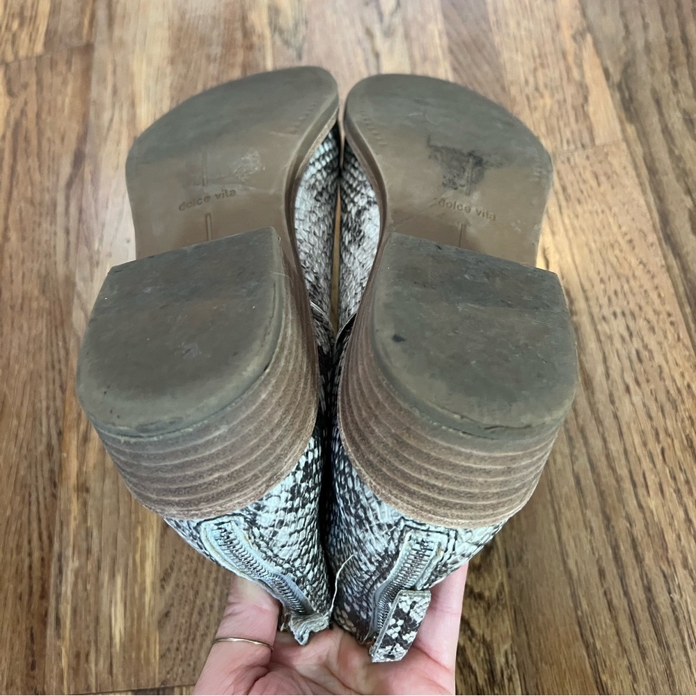 Dolce Vita Tavin Snakeskin Booties, 7.5 - Picture 6 of 7
